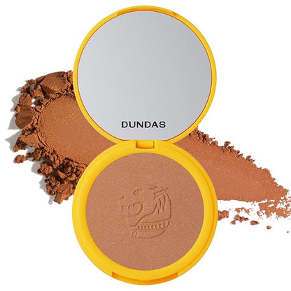 Dundas Bronzer Matte Finish (Caramel w/Gold Shimmer) and Eyeliner, Black & White Liner Pencil for Eye Make Up, Vegan & Cruelty Free Makeup, All Skin Types