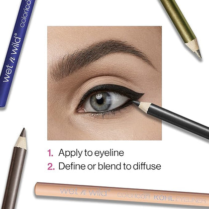 wet n wild Color Icon Kohl Eyeliner Pencil - Rich Hyper-Pigmented Color, Smooth Creamy Application, Long-Wearing Matte Finish Versatility, Cruelty-Free - Simma Brown Now!