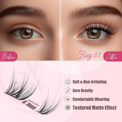 Lash Clusters Wispy - Lash Clusters,30D 40D Lash Clusters For Natural Look WideSpan 8-16MM Eyelash Clusters D Curl Lash Clusters For DIY Lashes At Home