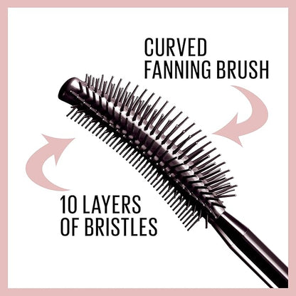 Maybelline Lash Sensational Washable Mascara, Lengthening and Volumizing for a Full Fan Effect, Brownish Black, 1 Count