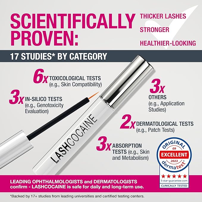 LASHCOCA!NE eyelash growth serum to grow longer & fuller eyelashes | vegan lash enhancing serum | test winner “VERY GOOD” for eyelash extensions | long eye-lashes by Svenja Walberg