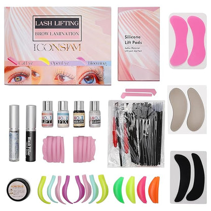 Lash Lift Kit Fast 7 Minutes Eyelash Perm Brow Lamination Set 2 In 1 Multi-Curler Form Lifting Result Open Eye/Cat Eye/Bloom Eyelash Lami Lamination Look 6 Weeks On Eyes- Durable Perming Lashes