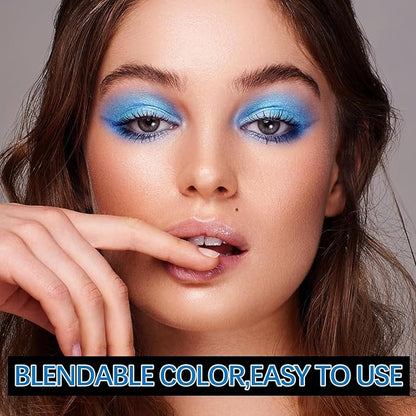 Glitter Eyeshadow Stick, Dual-Ended Eyeshadow Pencil Eyeliner, Eyeshadow Powder and Smooth Eye Liner, Waterproof Makeup Crayon, Long Lasting Eye Brightening Stick