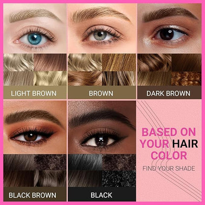 iMethod Eyebrow Pen - Eyebrow Pencil Magical 2-in-1 Eye Brow Pencils for Women with 4-Fork-Tip & Precise Brush-Tip Create Natural Hair-Like Brows, Last All-Day, Microblading Eyebrow Pen, Black