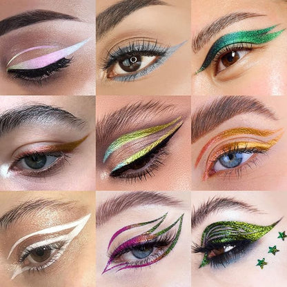 FOCALLURE Chameleon Liquid Eyeliner,Intense Color Shifting Eyeliner Pen,Metallic Multi-Reflective Finish,Waterproof,Smudge-proof,Ultra-Fine Tip,METAL LOVE