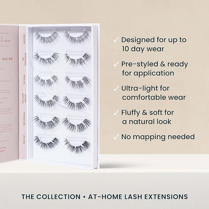 Collection Box Lashes – Natural Lash Clusters for Women - Salon Quality At Home Eyelashes Extension Kit - 6 Lash Sets - No Lash Glue Included