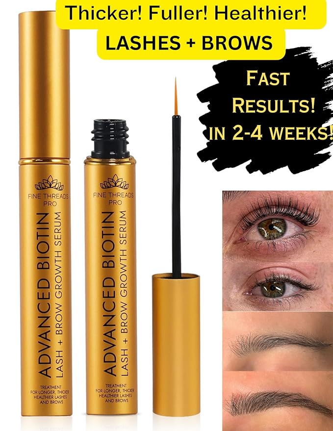 Physician Developed Advanced Eyelash Serum; 10ML Thicker Longer Healthier Lashes; Irritation free; Results in 2-6 Weeks