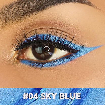 Glitter Eyeshadow Stick, Dual-Ended Eyeshadow Pencil Eyeliner, Eyeshadow Powder and Smooth Eye Liner, Waterproof Makeup Crayon, Long Lasting Eye Brightening Stick