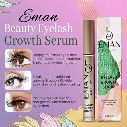 Eyelash Growth Serum All-Natural Lash Enhancer Helps You Achieve Longer Thicker & Fuller Eyelashes It Boosts Growth For Stronger Healthier Lashes New Beauty Essential (3ml)