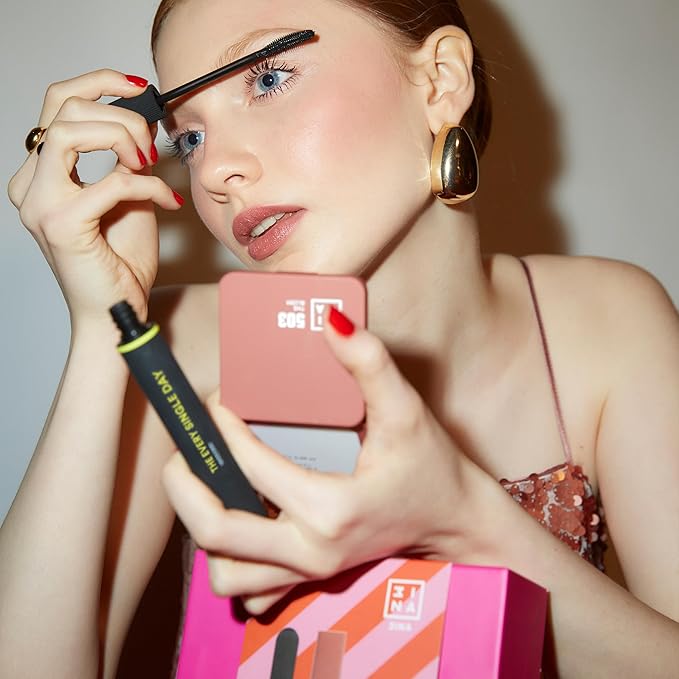 3INA The Love One Kit 0.23oz Every Single Day Mascara, 0.25oz Longwear Lipstick - 503, 0.2oz The Blush - 503 Women 3 Pc