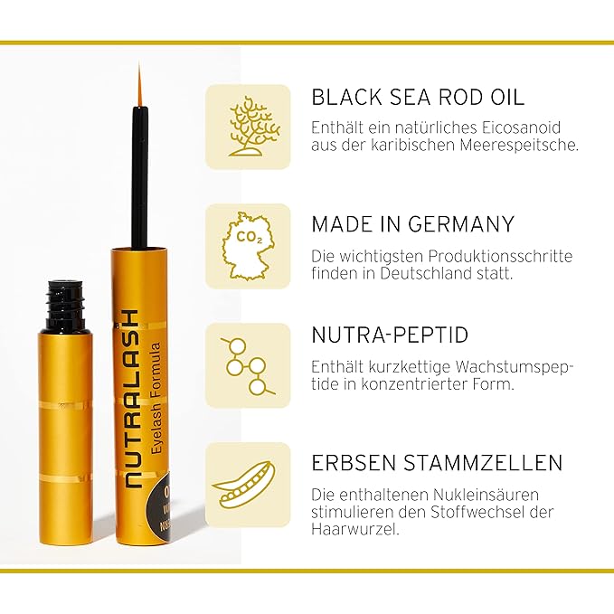 NutraBrow Eyebrow Enhancer & Nutralash Eyelash Formula 2.0 Set I Thicker Brows and Longer Eyelashes in 6-12 Weeks I Lash and Eyebrow Growth Serum I 3ml & 1ml