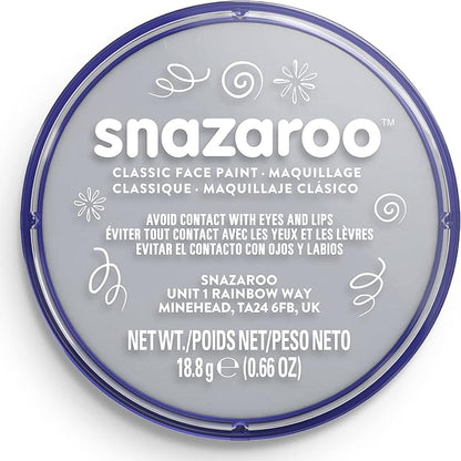 Snazaroo Classic Face and Body Paint, 18.8g (0.66-oz) Pot, Light Grey