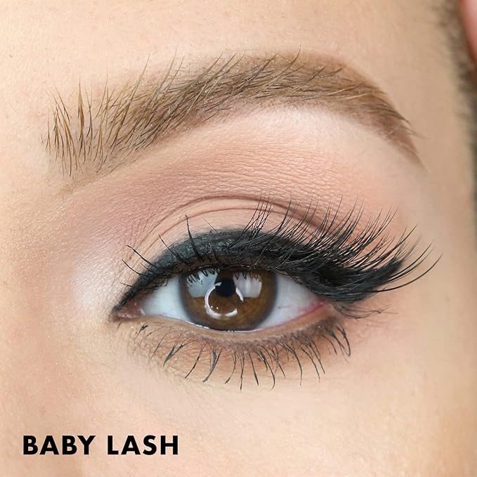 MoxieLash Magnetic Eyelashes with Eyeliner Kit - Baby Bundle - Natural Looking False Eyelashes - Set of Baby Lashes + Magnetic Eyeliner + Remover Swabs - USA Owned - No Glue