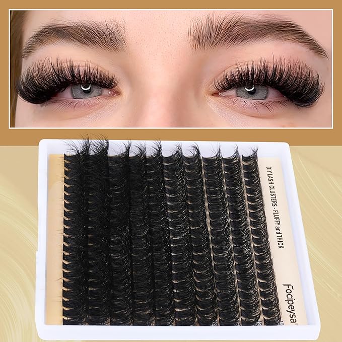 DIY Lash Clusters Full Volume Eyelash Extension 10-18MIX D Curly Individual Lash Clusters 90D Individual Lashes Extensions Clusters Lashes DIY Lash for Beginners by Focipeysa