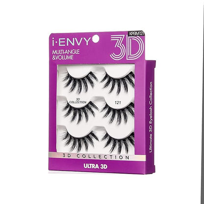 iEnvy False Eyelashes 3 Pairs Fluffy and Natural Multiangle and Volume Faux Mink Lashes (21)
