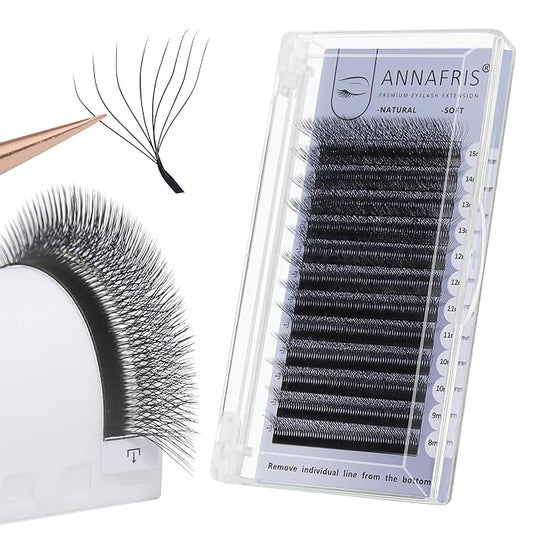 8D Premade Fan W Shape Eyelash Extensions 0.07 C Curl 12mm Volume Self Fanning False Lashes Makeup Supplies Professional Use Lash Extension(0.07 C, 12mm)