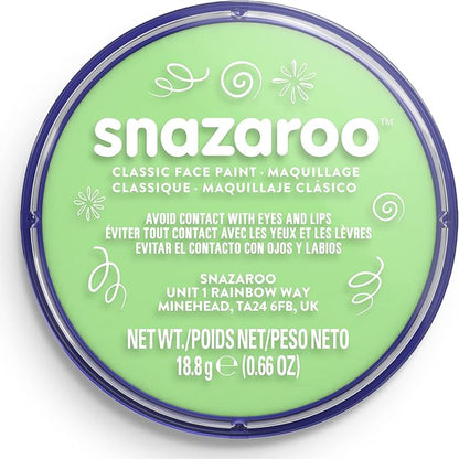 Snazaroo Classic Face and Body Paint, 18.8g (0.66-oz) Pot, Pale Green