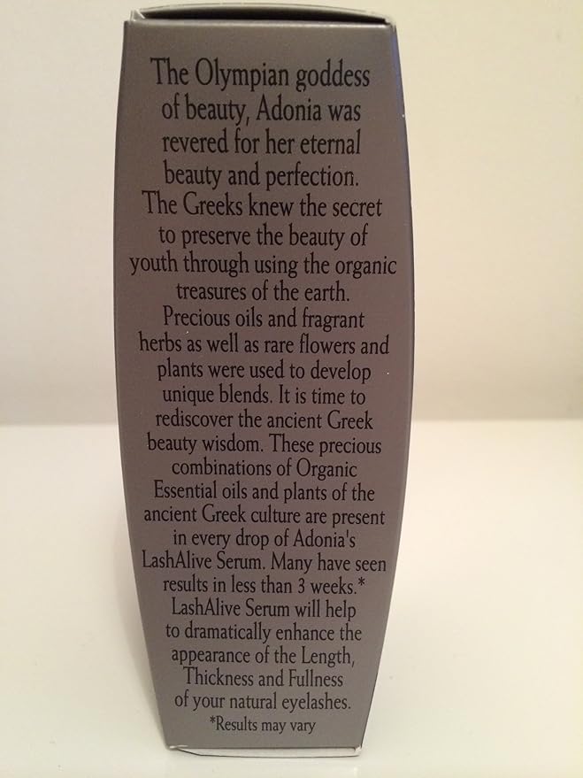 Organic Lash Alive by Adonia Organics - For Longer, Thicker Eyelashes & Brows in just 21 Days - No more eyelash extensions! -