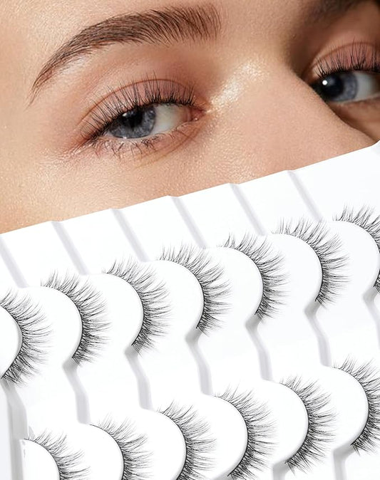 Wispy Eyelashes Natural Look 11mm Thin Band Eyelashes Lightweight False Lashes Natural Eyelashes K72