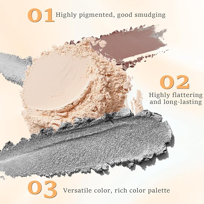 12 Color Cool Toned Eyeshadow Palette – Matte & Shimmer – Smokey, Neutral & Metallic Shades – Long-Lasting, Waterproof & Blendable – Professional & Everyday Eye Makeup