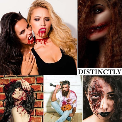2 Pcs Fake Blood Spray,2.46 oz Fake Blood Makeup,Halloween Liquid Fake Blood Washable Splatter Sfx Makeup Kit,Suitable for Clothes Zombie Vampire Halloween Makeup Kit