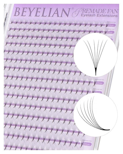 BEYELIAN Premade Lash Fans, 320 Pre Made Volume Lash Extensions 3D 6D 8D 10D 12D 20D 0.07 C/D Curl, Save Time Eyelash Extensions for Professional Salon, 8-15mm MIX Easy to Use (6D-0.07-C)