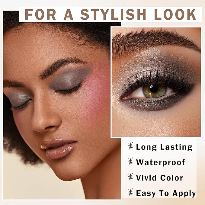 Silver Gray Eyeshadow Stick Eyeliner Pencil Matte Shimmer Cream Eye Shadow Makeup Stick Multi-Use Waterproof Eyeshadow Pen Eye Brightener Stick- 06