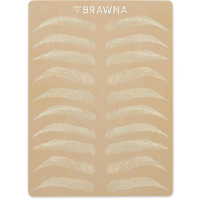 6 pcs Microblading Practice Skin - Inkless Double Sided Practice Skin For Eyebrow Tattoos - Fake Skin Sheets - Microblading Supplies - Microshading Kit - PMU Supply
