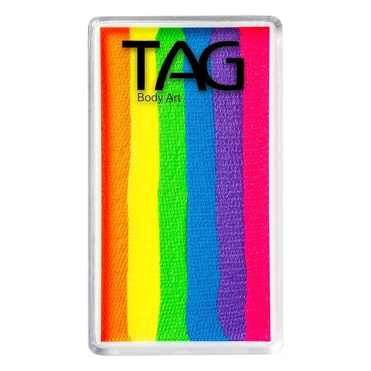 TAG Face and Body Paint - 1 Stroke Split Cake 30g - Neon Rainbow