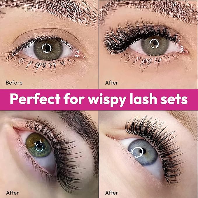 500 Wispy Promade Fans - 9D 0.05 Size 15mm Curl D - Natural Wispy Lashes Loose Premade Lash Fans for Eyelash Extensions Handmade Pre Made Eyelashes for Spiky, Volume, Natural Look
