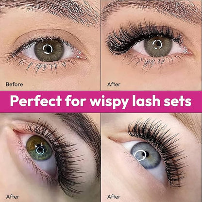 500 Wispy Promade Fans - 9D 0.05 Size 15mm Curl D - Natural Wispy Lashes Loose Premade Lash Fans for Eyelash Extensions Handmade Pre Made Eyelashes for Spiky, Volume, Natural Look