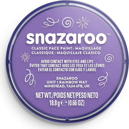 Snazaroo Classic Face and Body Paint, 18.8g (0.66-oz) Pot, Lilac