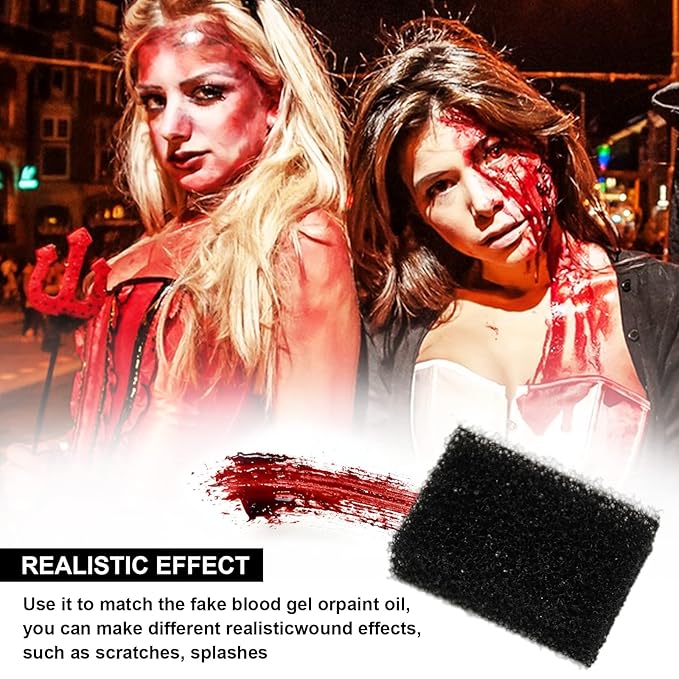 1 oz Halloween Coagulated Blood, 30g Fake Blood Gel for SFX Wound, Cuts, Clown, Vampire Film Cosplay Makeup