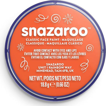 Snazaroo Classic Face and Body Paint, 18.8g (0.66-oz) Pot, Orange