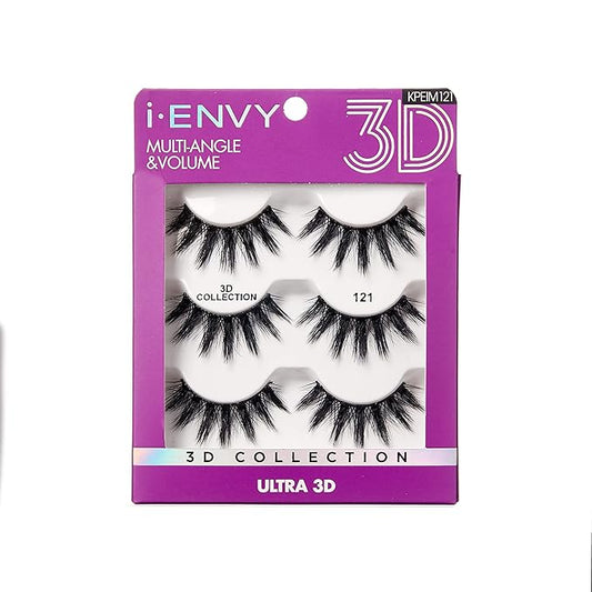iEnvy False Eyelashes 3 Pairs Fluffy and Natural Multiangle and Volume Faux Mink Lashes (21)