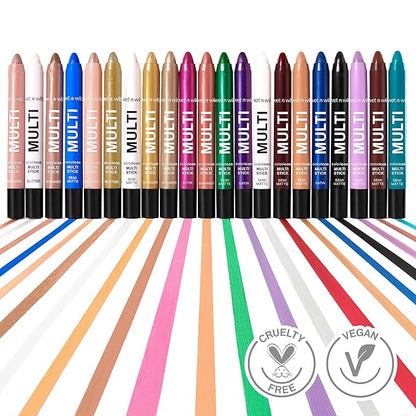 wet n wild Color Icon Cream Eyeliner Eyeshadow Multi-Stick, Moisturizing, Nourishing Velvety Cream-to-Powder Buildable & Blendable Formula, Cruelty-Free & Vegan - Snowy Skies