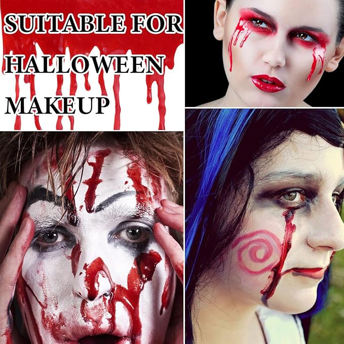 Halloween Fake Blood Spray,Blood Splatter Realistic Liquid Fake Blood Washable,Fake Blood for Clothes,Special Effects SFX Makeup Kit for Zombie Bride,Vampire,Monster SFX Scary Clown Dress Up