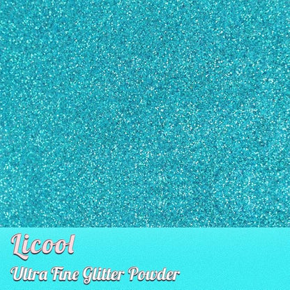100g/3.5oz Pack Iridescent Rainbow Fine Glitter for DIY Craft, Epoxy Resin, Tumbler Making, Festival Decor, Makeup, Body, Eye, Nail Art (Iridescent Light Blue)