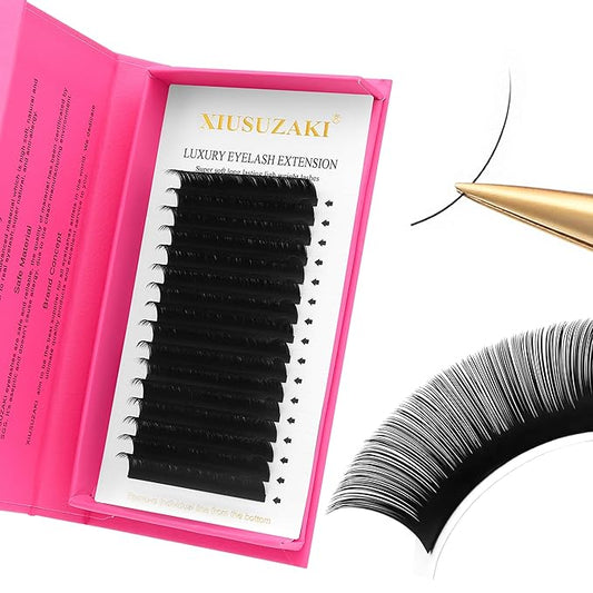 Eyelash Extensions 0.07mm Thickness Volume Lash Extensions CC Curl Lashes 15mm Pestañas Pelo a Pelo Matte Black Volume Lashes Soft Lash Trays Individual Lashes 16 Rows Professional Use(0.07-CC,15mm)