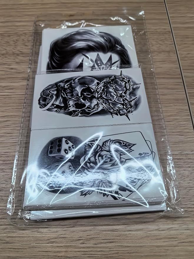 Chicano Temporary Tattoos Adult, Large Fake Tattoos Chicano Guadalupe Gangster Prisoner Day of the Dead, Lowrider Style Culture Mexico Clown Tattoo Stickers for Men Women, 77 Sheets