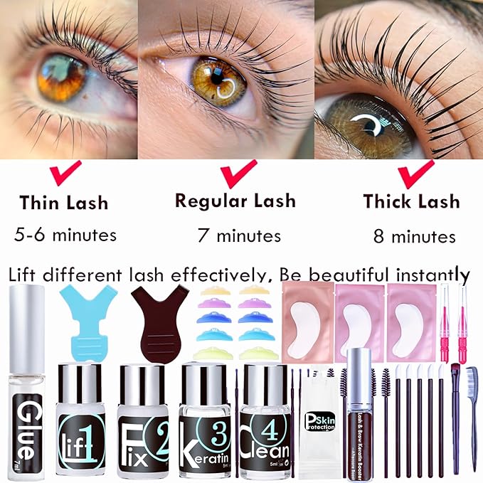 Lash Lift Brow Lamination 2 in 1, Rapid Eyelash and Eyebrow Lifting Kit, DIY Perming Lashes at Home Or Salon Usage Be Eye Voluminous for 6 Weeks about 10 Applications (5ml-Portable Lash & Brow Lift)