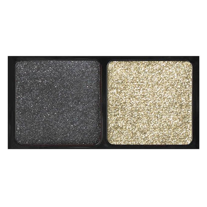 ANNA SUI - Eye Color Compact - Two-Tone Eye Shadow Fillers for Eyeshadow Palette - Black and Gold Long-Lasting Eye Makeup - 04 Black Cat x Full Moon - 0.05 oz.