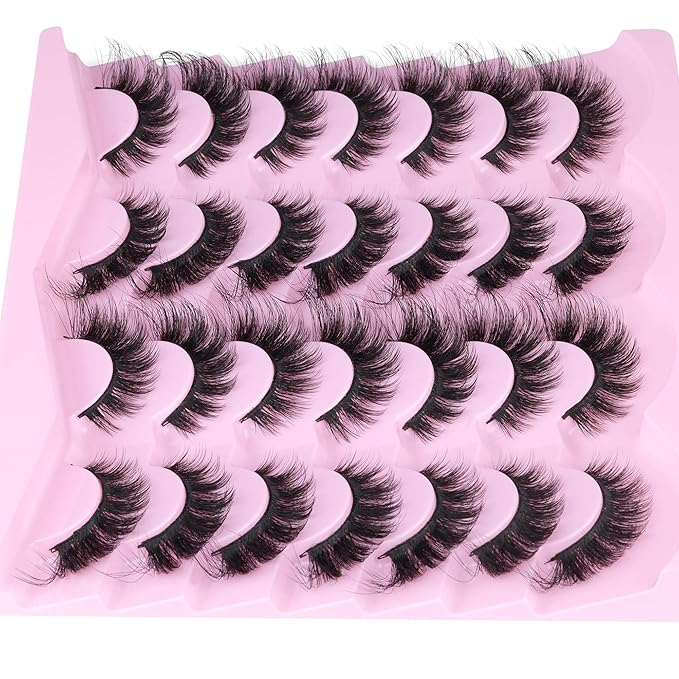 Fox Eye Lashes Mink Lashes Wispy 14 Pairs Cat Eye Lashes Strip False Eyelashes Natural Fake Eyelashes Pack by TNFVLONEINS
