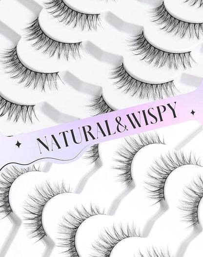 Natural Eyelashes Natural Look False Lashes Wispy Eye Lashes Natural Lashes False Eyelashes Fake Lashes 11mm K64