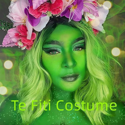 Go Ho Amazon Green Face Paint Washable for Halloween Makeup,Creamy to Gel Water Based Green Body Paint Full Coverage for Adults Children Cosplay SFX Costumes Festivals Makeup,25g