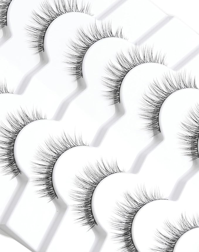 Wispy Eyelashes Natural Look 11mm Thin Band Eyelashes Lightweight False Lashes Natural Eyelashes K72
