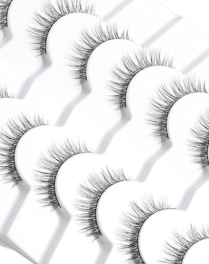 Wispy Eyelashes Natural Look 11mm Thin Band Eyelashes Lightweight False Lashes Natural Eyelashes K72