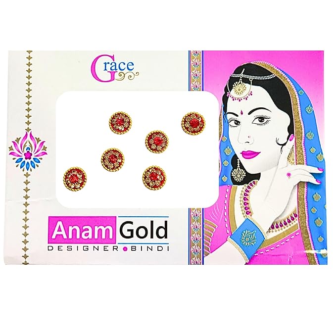 Bridal Bindis for Women – Diamond Design Maroon Color Bindis for All Occasions, Perfect for Prosperous Festivals and Special Celebrations (Design 2)