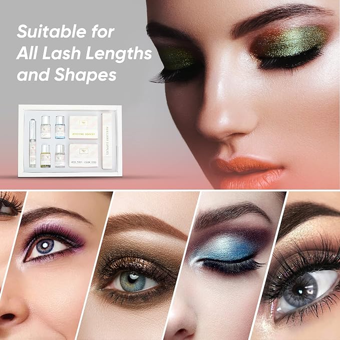 Lash Lift Kit, Eyelash Perm Kit, Semi-Permanent Curling Lash Perm Kit for Quick Lifting, Perming, Curling and Beautify Your Eyelashes, Professional Eyelash Lifting Tools for Salon & Home Use