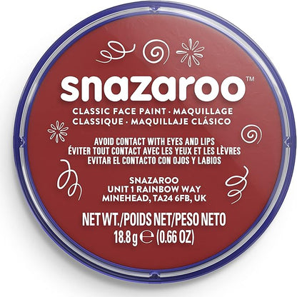 Snazaroo Classic Face and Body Paint, 0.6 Fl Oz (Pack of 1), Burgundy
